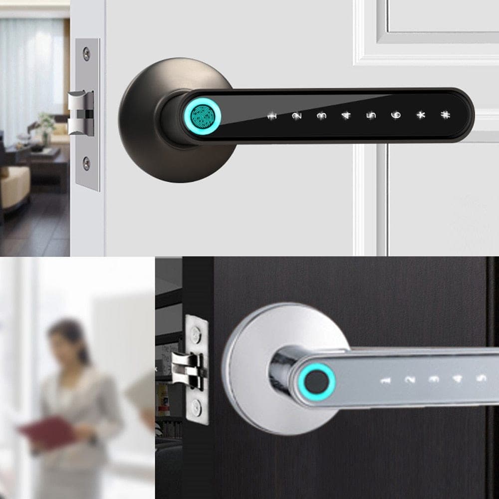 Nik & Nakks Electronic Door Lock Digital Fingerprint Keyless Door Lock with Touch-screen