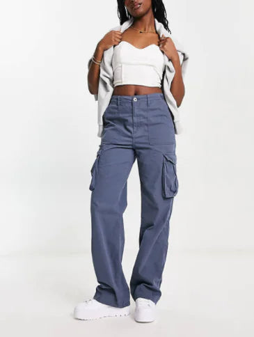 Straight-Leg Cargo Jeans - Nik & Nakks