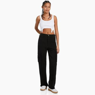 Straight-Leg Cargo Jeans - Nik & Nakks