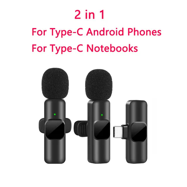 Nik & Nakks 2in1 For Type-C Portable  Wireless Microphone Portable  Wireless Microphone