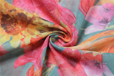 Women's 3 Piece Floral Mesh Skirt Set
