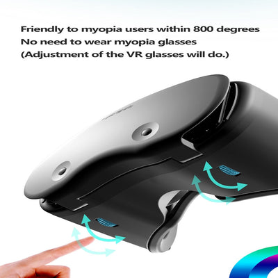 3D Helmet Virtual Reality Glasses Supports 5 to 7 inch Smartphones