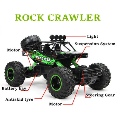 4WD Off Road RC Cars Updated Version 2.4G Rock Crawler 4x4