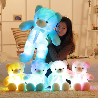 Colorful Glowing Light Up LED Teddy Bear 50cm Stuffed Animal Plush Toy