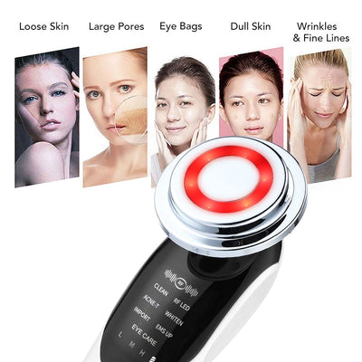 Skin Care Facial Massager 7 in 1 Face Lift Skin Rejuvenation Device