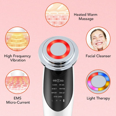 Skin Care Facial Massager 7 in 1 Face Lift Skin Rejuvenation Device