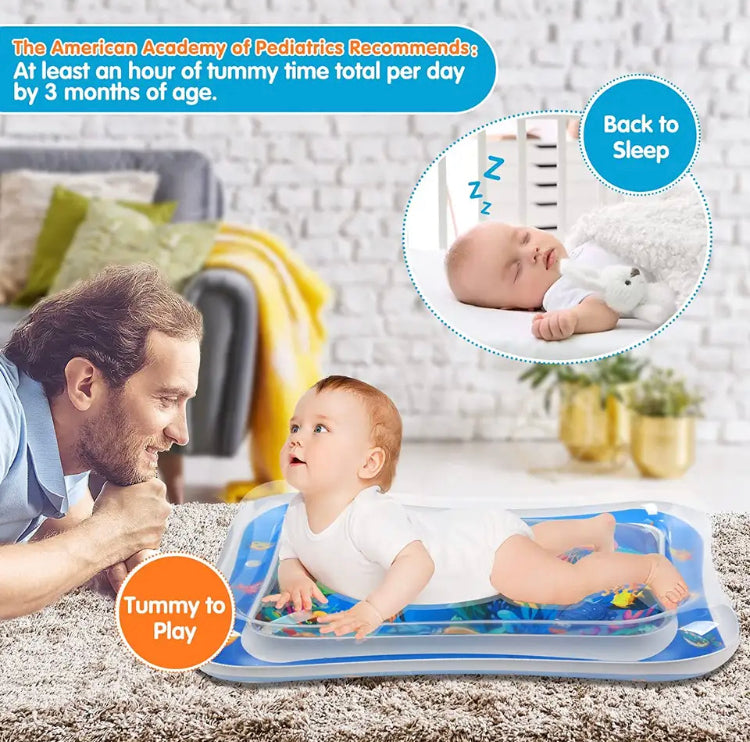 Baby Water Play Mat| Inflatable Tummy Time Water Play Mat For Infants