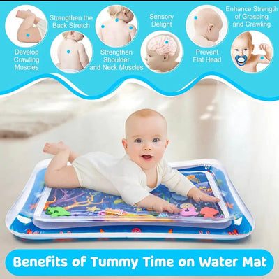 Baby Water Play Mat| Inflatable Tummy Time Water Play Mat For Infants