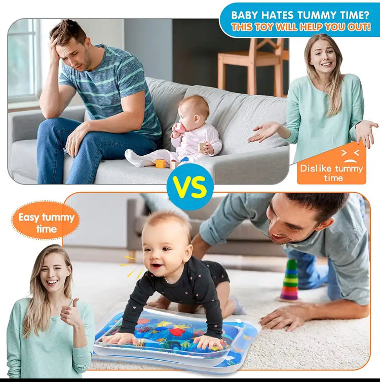Baby Water Play Mat| Inflatable Tummy Time Water Play Mat For Infants