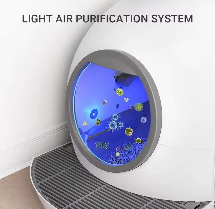 Nik & Nakks A-White Self-Cleaning Litter Box SMARTELF Automatic Cat Litter Box Self-Cleaning Litter Box SMARTELF Automatic Cat Litter Box