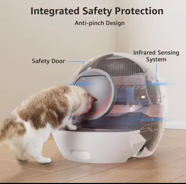 Nik & Nakks A-White Self-Cleaning Litter Box SMARTELF Automatic Cat Litter Box Self-Cleaning Litter Box SMARTELF Automatic Cat Litter Box