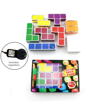 Tetris Puzzle 3D LED Night Light Toy Lamp for Kids