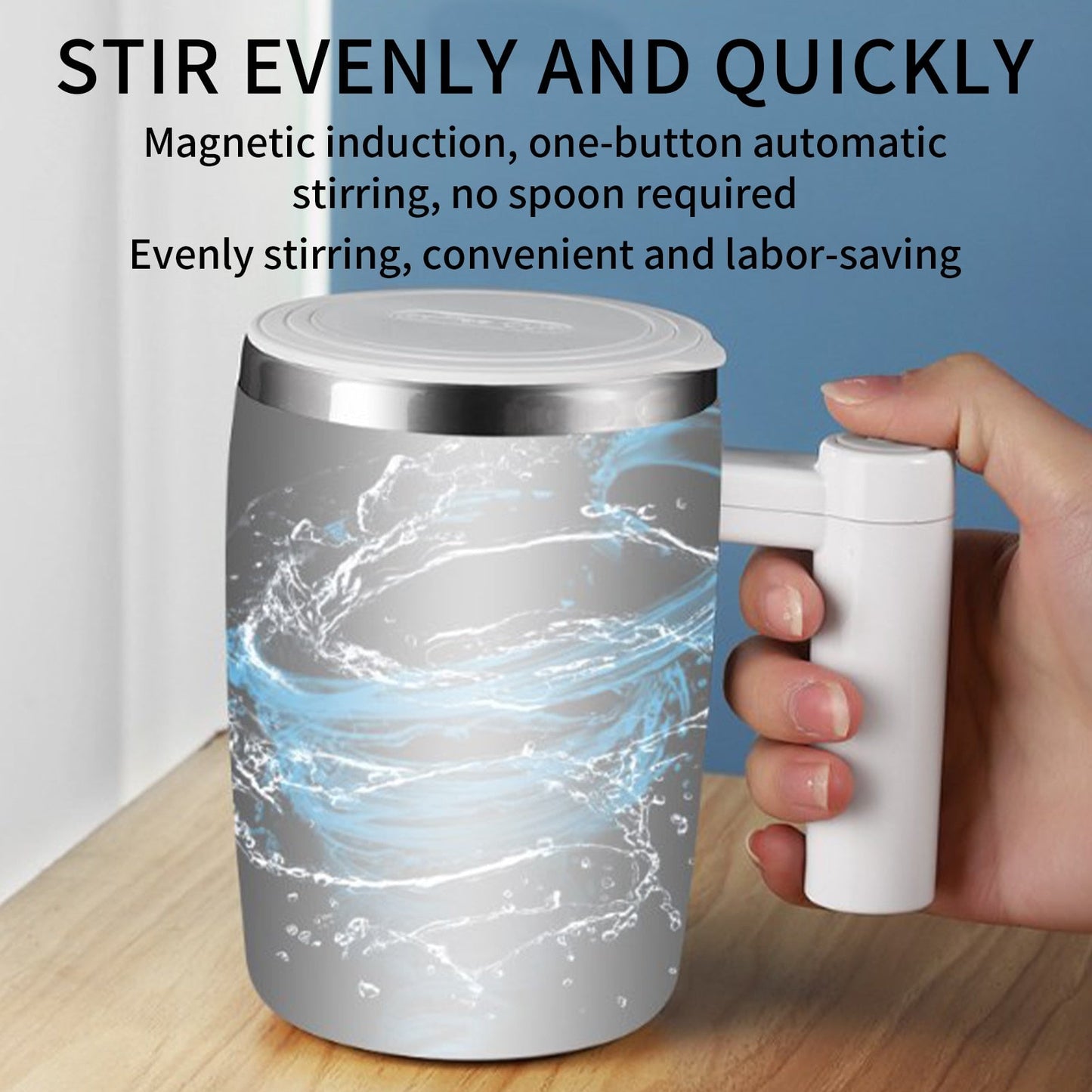 Automatic Quick Mixing Coffee Cup 2pc Self Stirring Mug