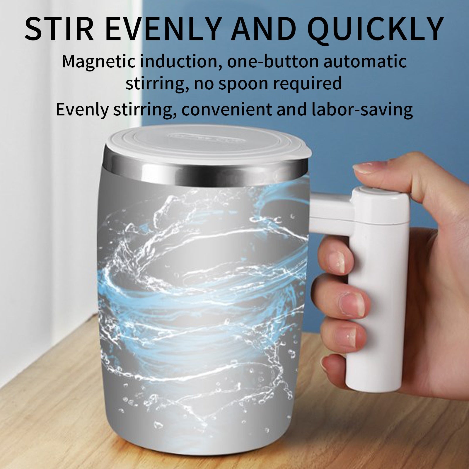 Automatic Quick Mixing Coffee Cup 2pc Self Stirring Mug