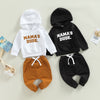 Baby Boy Letter Print Hoodie 2Pcs Fall Outfit