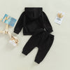 Baby Boy Letter Print Hoodie 2Pcs Fall Outfit