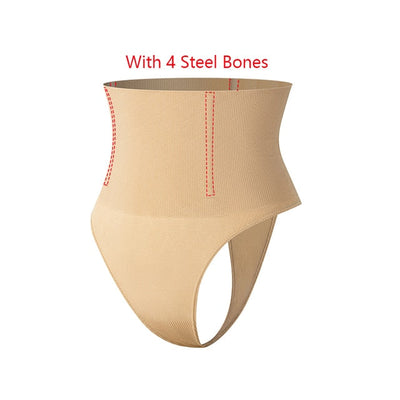 Beige-4 Bones / M High Waist Tummy Control Panty