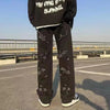 Black 3 / M(165-172cm 50kg) Streetwear Embroidery Baggy Jeans