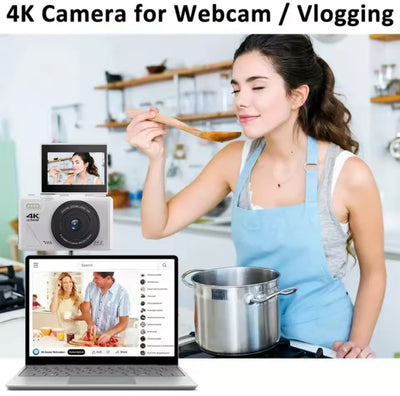 Digital Camera - 4K 44MP UHD Autofocus Digital Camera with 16X Zoom 32GB SD Card