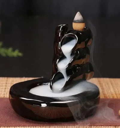 Nik & Nakks Black Ceramic Incense Burner Black Ceramic Incense Burner