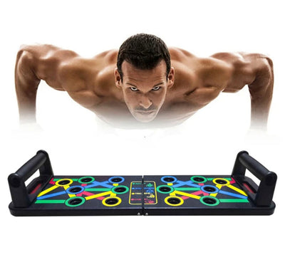 Nik & Nakks Black Push Up Rack Board 9 in 1 Body Building Fitness Push Up Stand for Home Workout Push Up Rack Board 9 in 1 Body Building Fitness