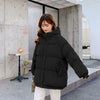 Black / S Warm Parka Coat