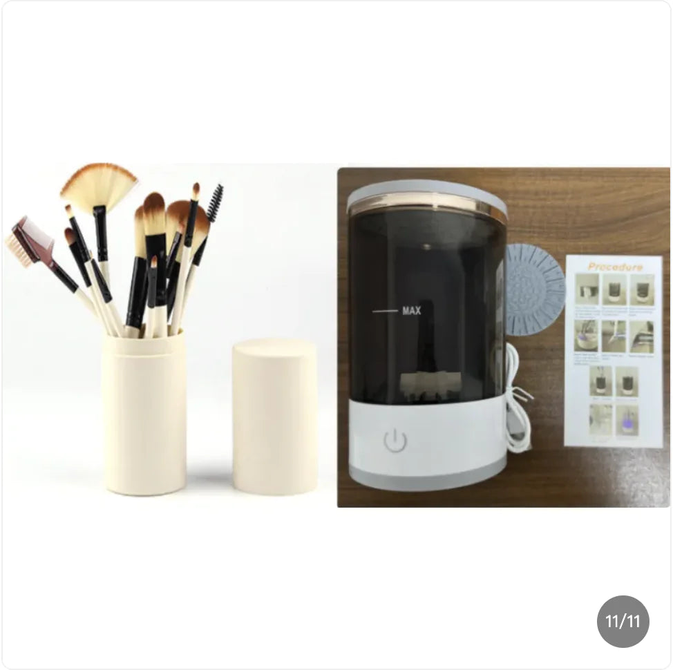 Nik & Nakks Black Set / Rechargeable Model Makeup Brush Cleaner Makeup Brush Cleaner