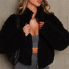 Nik & Nakks Black / Small Winter Women's Lamb Wool Coat Jacket Winter Women's Lamb Wool Coat Jacket