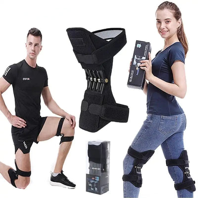 Nik & Nakks Black Spring Action Knee Brace Spring Action Knee Brace