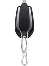 Black Type C Mini Emergency Charger Keychain
