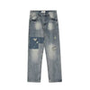 Blue / M Men's Ripped Retro Loose Jeans