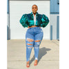 Nik & Nakks Blue / XL Plus Size Ladies Denim Trousers Plus Size Ladies Denim Trousers