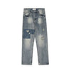 Blue / XXL Men's Ripped Retro Loose Jeans