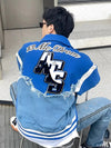 College Half & Half Jeans Jacket