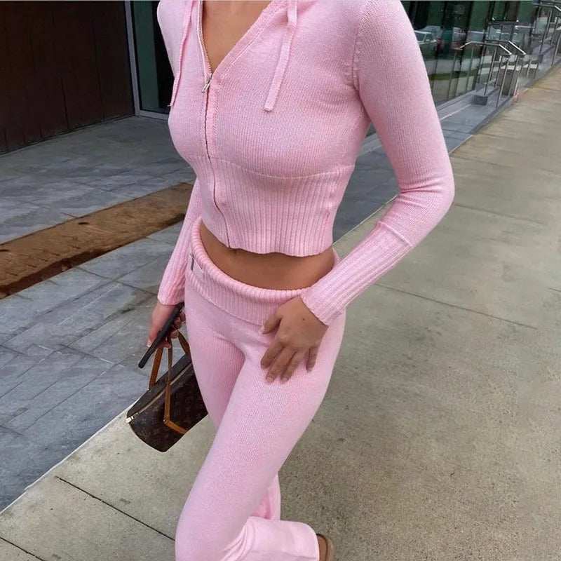 Women's Cozy 2 Piece Lounge Set: By Femme Finds