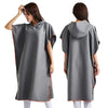 Dark Gray / L Warm Microfiber Swim Parka | Large Hooded Changing Robe