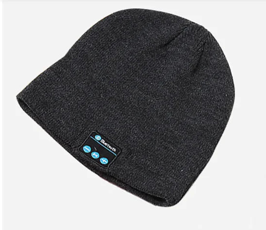 Nik & Nakks Dark Gray Wireless Bluetooth Knitted Hat Calls Music Stereo Wireless Bluetooth Knitted Hat Calls Music Stereo