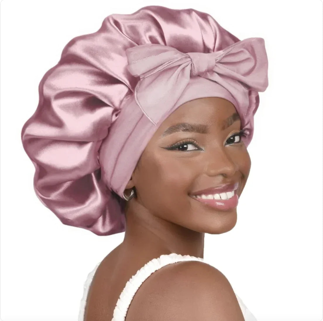 Nik & Nakks Double-Layer Wide-Brimmed Sleep Cap Headscarf Double-Layer Wide-Brimmed Sleep Cap Headscarf