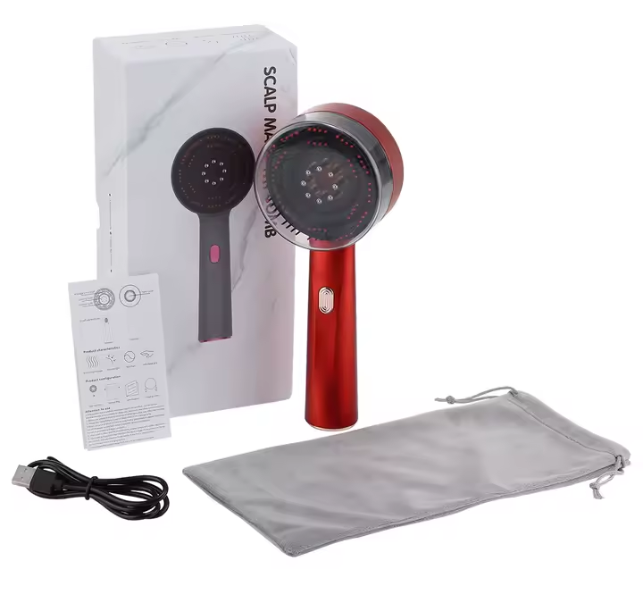 Nik & Nakks Electric Hair Growth Massage Scalp Brush/Comb Red Light Therapy Electric Hair Growth Massage Scalp Brush/Comb Red Light Therapy