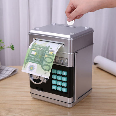 Electronic Piggy Bank ATM Mini Money Box Coin Cash Deposit Machine for Kids