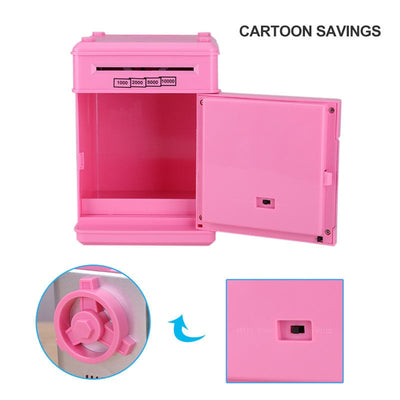 Electronic Piggy Bank ATM Mini Money Box Coin Cash Deposit Machine for Kids