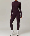 Nik & Nakks Grape Purple / L Flex Fit Zipper Bodysuit Flex Fit Zipper Bodysuit