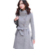 Nik & Nakks Gray / 4X Extra Large Winter Cashmere Long Women's Coat Winter Cashmere Long Women's Coat