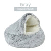 Gray-Inside Plush / 40x40cm Soft Plush Pet Bed