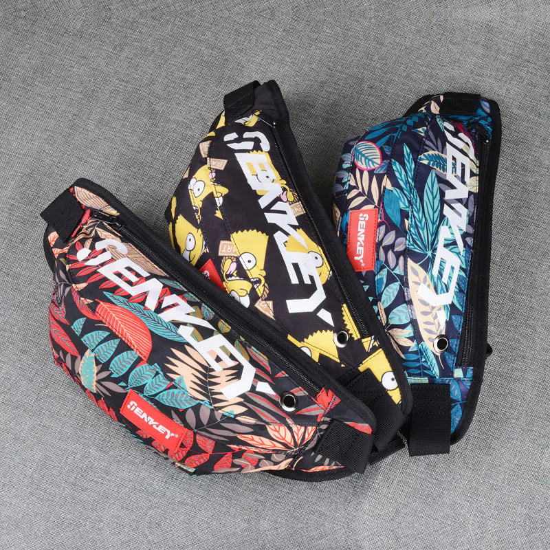 Nik & Nakks grey Custom Logo Oxford Cloth Waist Bag Custom Logo Oxford Cloth Waist Bag