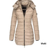 Nik & Nakks Khaki / XL Women's Casual Long Sleeve Hooded Parka Coat Women's Casual Long Sleeve Hooded Parka Coat