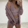 Nik & Nakks Medium Sand / 2XL Three-piece Homewear Long-sleeved Plush Fashion Casual Three-piece Suit Three-piece Homewear Long-sleeved Plush Fashion Casual Three-piece Suit