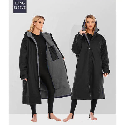 Warm Microfiber Swim Parka | Large Hooded Changing Robe