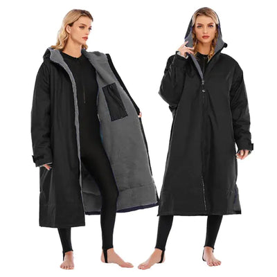 Warm Microfiber Swim Parka | Large Hooded Changing Robe