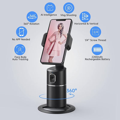 AI Smart Selfie Auto Face Tracking Phone Holder